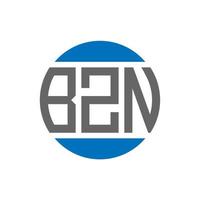 bzn-Brief-Logo-Design auf weißem Hintergrund. bzn kreative Initialen Kreis Logo-Konzept. bzn Briefgestaltung. vektor