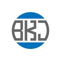 bkj-Buchstaben-Logo-Design auf weißem Hintergrund. bkj kreative initialen kreis logokonzept. bkj Briefgestaltung. vektor