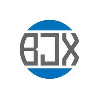 bjx brev logotyp design på vit bakgrund. bjx kreativ initialer cirkel logotyp begrepp. bjx brev design. vektor