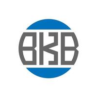 bkb-Brief-Logo-Design auf weißem Hintergrund. bkb kreative Initialen Kreis Logo-Konzept. bkb Briefgestaltung. vektor