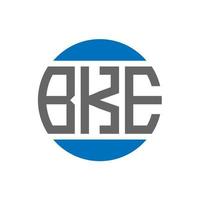 bke-Brief-Logo-Design auf weißem Hintergrund. bke kreative Initialen Kreis Logo-Konzept. bke Briefgestaltung. vektor
