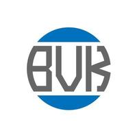 bvk-Brief-Logo-Design auf weißem Hintergrund. bvk kreative Initialen Kreis Logo-Konzept. bvk Briefgestaltung. vektor