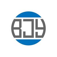 bjy-Buchstaben-Logo-Design auf weißem Hintergrund. bjy kreative initialen kreis logokonzept. bjy Briefgestaltung. vektor