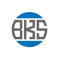 bks-Buchstaben-Logo-Design auf weißem Hintergrund. bks kreative Initialen Kreis-Logo-Konzept. bks Briefgestaltung. vektor