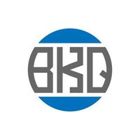 bkq-Brief-Logo-Design auf weißem Hintergrund. bkq kreative Initialen Kreis Logo-Konzept. bkq Briefgestaltung. vektor