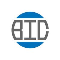 bic brev logotyp design på vit bakgrund. bic kreativ initialer cirkel logotyp begrepp. bic brev design. vektor