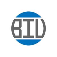 biu brev logotyp design på vit bakgrund. biu kreativ initialer cirkel logotyp begrepp. biu brev design. vektor