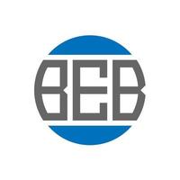 beb-Buchstaben-Logo-Design auf weißem Hintergrund. beb kreative initialen kreis logokonzept. beb Briefgestaltung. vektor