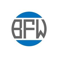 bfw brev logotyp design på vit bakgrund. bfw kreativ initialer cirkel logotyp begrepp. bfw brev design. vektor