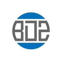 bdz-Brief-Logo-Design auf weißem Hintergrund. bdz kreative Initialen Kreis Logo-Konzept. bdz Briefgestaltung. vektor