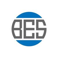 bes-Brief-Logo-Design auf weißem Hintergrund. bes kreatives Initialen-Kreis-Logo-Konzept. bes Briefdesign. vektor
