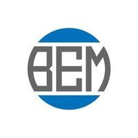 bem brev logotyp design på vit bakgrund. bem kreativ initialer cirkel logotyp begrepp. bem brev design. vektor