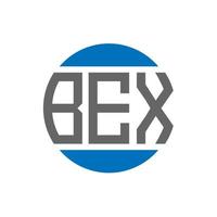 bex brev logotyp design på vit bakgrund. bex kreativ initialer cirkel logotyp begrepp. bex brev design. vektor