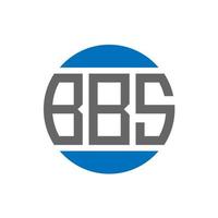 BBS-Brief-Logo-Design auf weißem Hintergrund. bbs creative initials circle logo-konzept. bbs Briefgestaltung. vektor