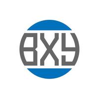 bxy-Buchstaben-Logo-Design auf weißem Hintergrund. bxy kreative Initialen Kreis Logo-Konzept. bxy Briefdesign. vektor