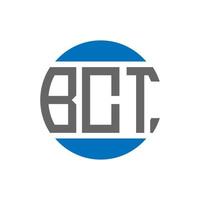 bct-Buchstaben-Logo-Design auf weißem Hintergrund. bct creative initials circle logo-konzept. bct Briefgestaltung. vektor