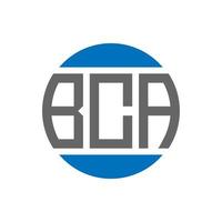 bca-Buchstaben-Logo-Design auf weißem Hintergrund. bca kreative Initialen Kreis Logo-Konzept. bca Briefgestaltung. vektor