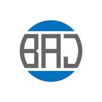 baj-Buchstaben-Logo-Design auf weißem Hintergrund. baj kreative Initialen Kreis-Logo-Konzept. Baj-Buchstaben-Design. vektor