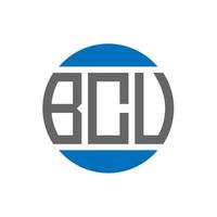 bcu-Brief-Logo-Design auf weißem Hintergrund. bcu kreative Initialen Kreis Logo-Konzept. bcu Briefgestaltung. vektor
