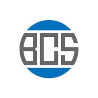 bcs brev logotyp design på vit bakgrund. bcs kreativ initialer cirkel logotyp begrepp. bcs brev design. vektor