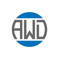 awd brev logotyp design på vit bakgrund. awd kreativ initialer cirkel logotyp begrepp. awd brev design. vektor