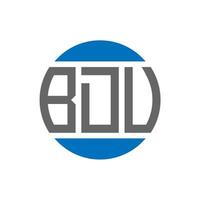 bdu brev logotyp design på vit bakgrund. bdu kreativ initialer cirkel logotyp begrepp. bdu brev design. vektor