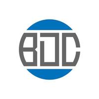 bdc-Brief-Logo-Design auf weißem Hintergrund. bdc kreative Initialen Kreis Logo-Konzept. bdc Briefgestaltung. vektor