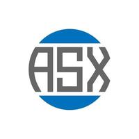 asx-Buchstaben-Logo-Design auf weißem Hintergrund. asx kreative Initialen Kreis-Logo-Konzept. asx Briefdesign. vektor