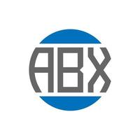 abx-Buchstaben-Logo-Design auf weißem Hintergrund. abx creative initials circle logo-konzept. abx Briefgestaltung. vektor