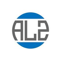 alz-Brief-Logo-Design auf weißem Hintergrund. alz creative initials circle logo-konzept. alz Briefgestaltung. vektor