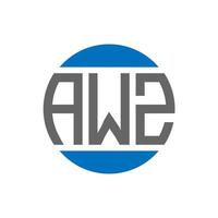 awz-Buchstaben-Logo-Design auf weißem Hintergrund. awz creative initials circle logo-konzept. awz Briefgestaltung. vektor