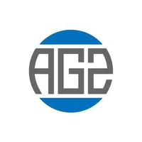 agz-Brief-Logo-Design auf weißem Hintergrund. agz creative initials circle logo-konzept. agz Briefgestaltung. vektor