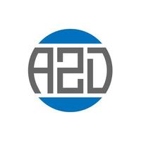 Azd-Buchstaben-Logo-Design auf weißem Hintergrund. azd kreative Initialen Kreis Logo-Konzept. azd Briefgestaltung. vektor