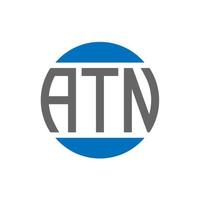 atn-Brief-Logo-Design auf weißem Hintergrund. atn kreative Initialen Kreis Logo-Konzept. atn Briefgestaltung. vektor