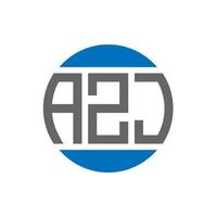 azj brev logotyp design på vit bakgrund. azj kreativ initialer cirkel logotyp begrepp. azj brev design. vektor