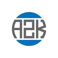 azk brev logotyp design på vit bakgrund. azk kreativ initialer cirkel logotyp begrepp. azk brev design. vektor