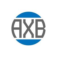 axb-Buchstaben-Logo-Design auf weißem Hintergrund. axb creative initials circle logo-konzept. axb Briefgestaltung. vektor