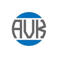 avk brev logotyp design på vit bakgrund. avk kreativ initialer cirkel logotyp begrepp. avk brev design. vektor