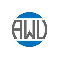 awv-Buchstaben-Logo-Design auf weißem Hintergrund. awv creative initials circle logo-konzept. awv Briefgestaltung. vektor