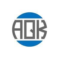 aqk-Buchstaben-Logo-Design auf weißem Hintergrund. aqk creative initials circle logo-konzept. aqk Briefgestaltung. vektor