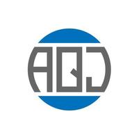 aqj-Buchstaben-Logo-Design auf weißem Hintergrund. aqj kreative Initialen Kreis Logo-Konzept. aqj Briefgestaltung. vektor
