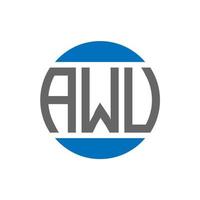 awu brev logotyp design på vit bakgrund. awu kreativ initialer cirkel logotyp begrepp. awu brev design. vektor