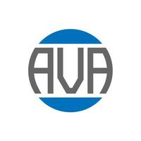 ava-Buchstaben-Logo-Design auf weißem Hintergrund. ava kreative Initialen Kreis Logo-Konzept. ava Briefgestaltung. vektor