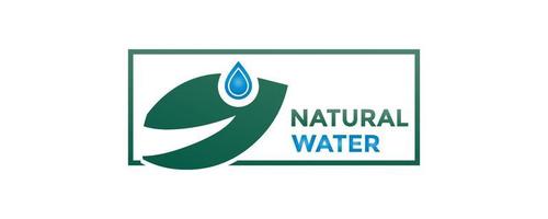 Symbol für natürliches Wasser. Wassertropfen Zeichen. Vektor