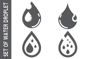 Wassertropfen-Symbol für App oder Website vektor