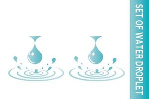 Wassertropfen-Symbol für App oder Website vektor