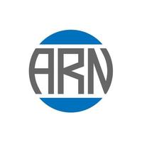 arn-Brief-Logo-Design auf weißem Hintergrund. Arn kreative Initialen Kreis Logo-Konzept. arn Briefgestaltung. vektor