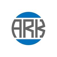 ark brev logotyp design på vit bakgrund. ark kreativ initialer cirkel logotyp begrepp. ark brev design. vektor