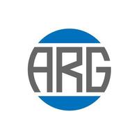 arg-Buchstaben-Logo-Design auf weißem Hintergrund. arg kreative Initialen Kreis-Logo-Konzept. arg Briefgestaltung. vektor