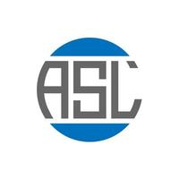 asl brev logotyp design på vit bakgrund. asl kreativ initialer cirkel logotyp begrepp. asl brev design. vektor